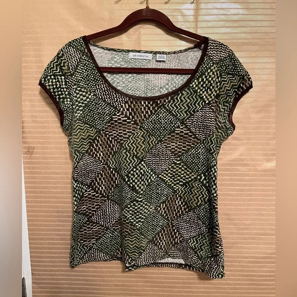 LIZ CLAIBORNE~100% COTTON~BLOUSE~LG - Picture 1 of 7